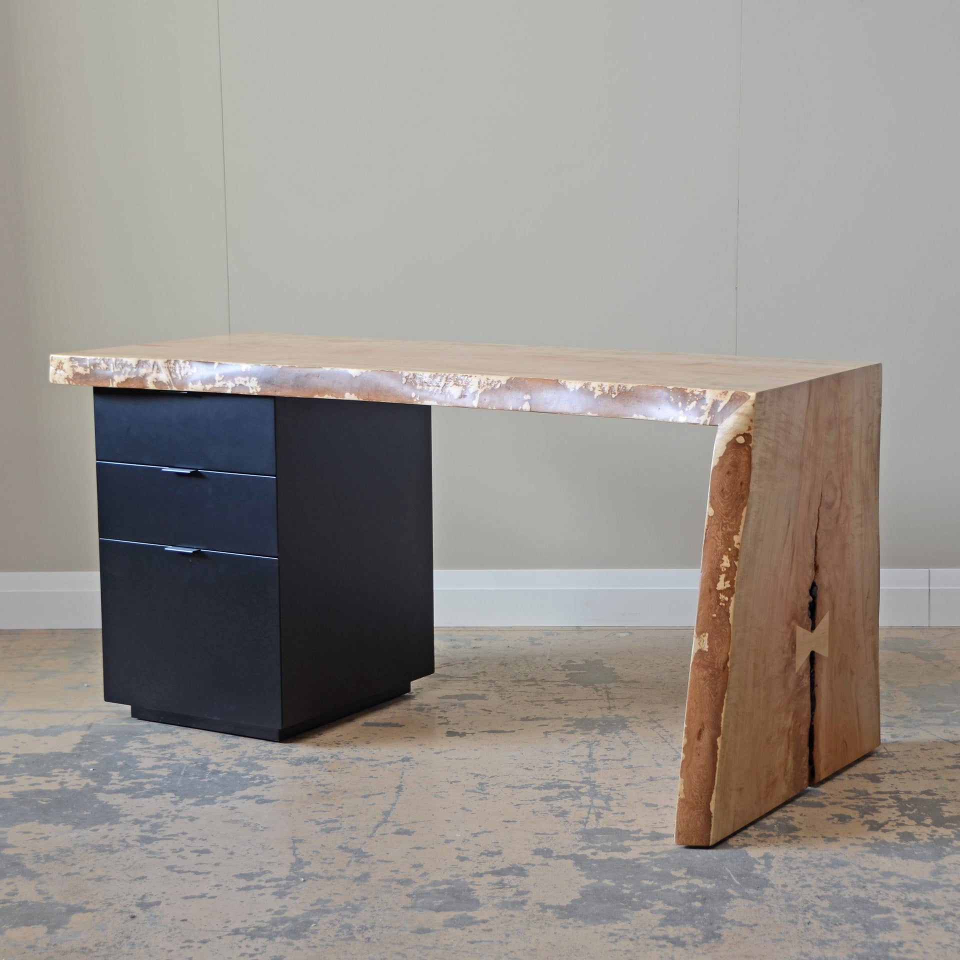 Live Edge Waterfall Desk