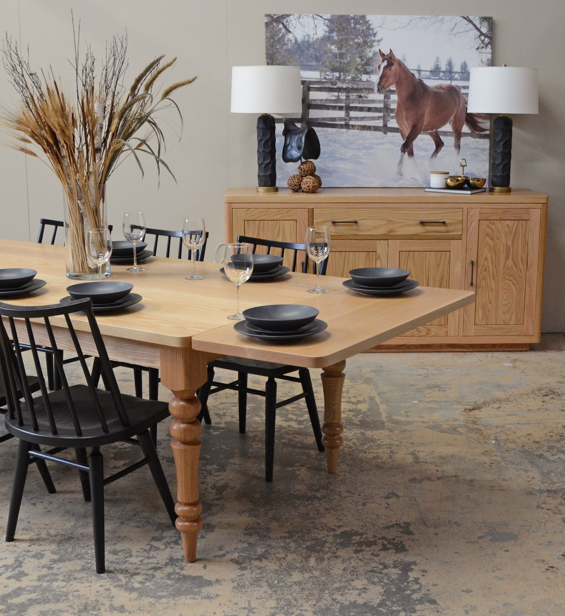 In Stock Oak Harvest Table