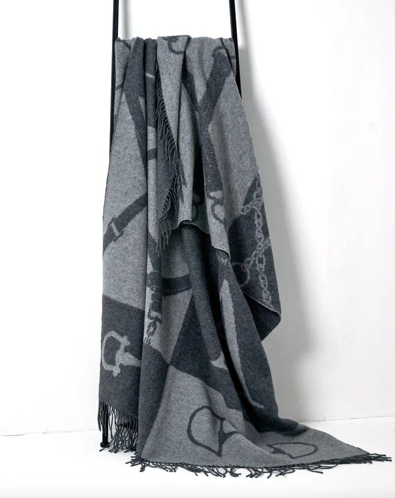 Cashmere Throw Dark Grey