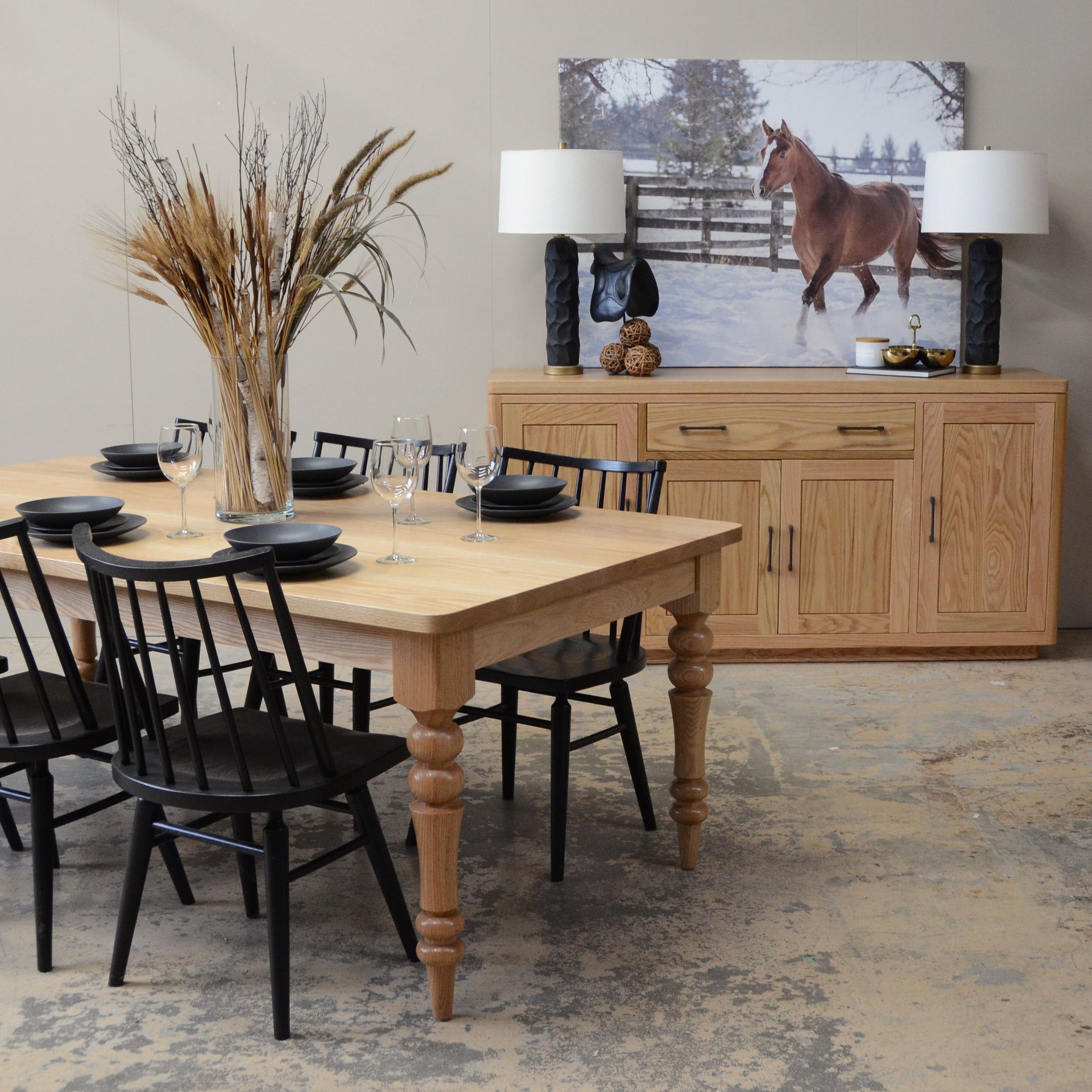 In Stock Oak Harvest Table