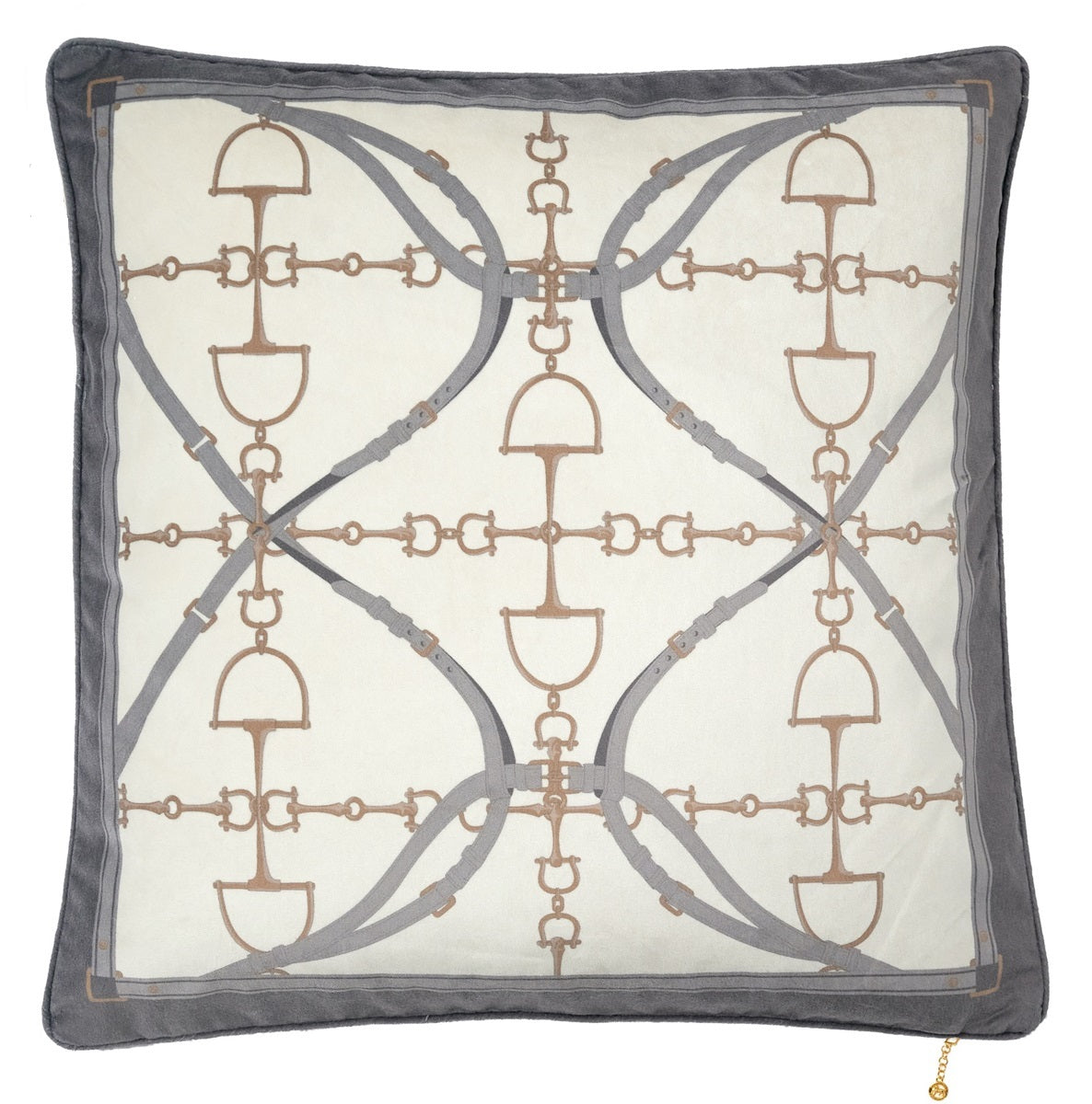 In Stock Bit Grey Velvet Pillow