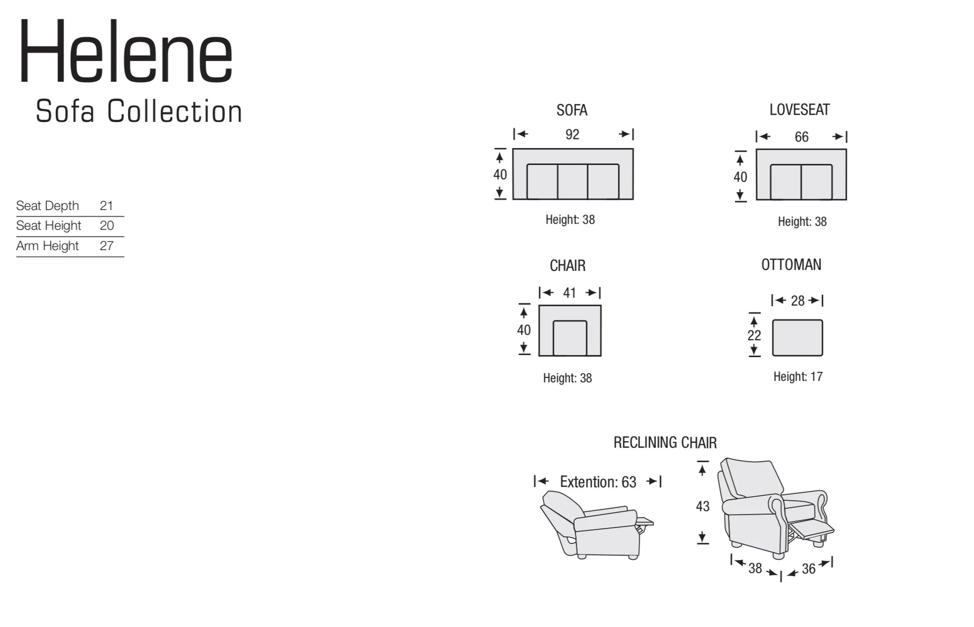 In Stock Helene Sofa