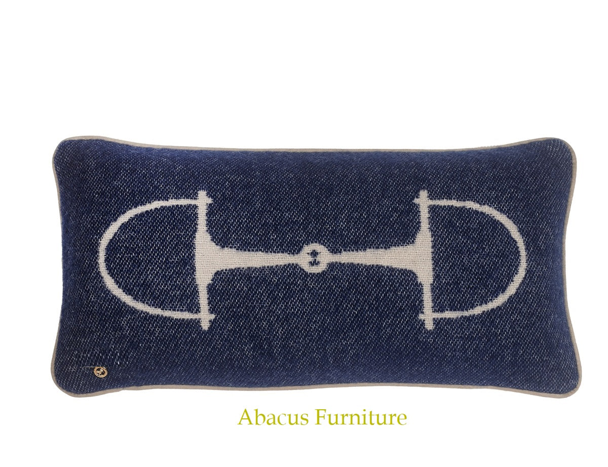 In Stock New Zealand Lambs Wool Pillow Navy