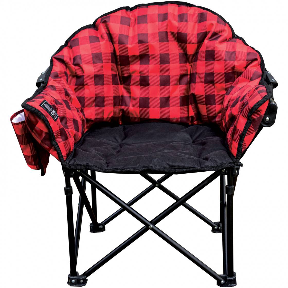 Lazy Bear Junior Chair Red/Black Plaid