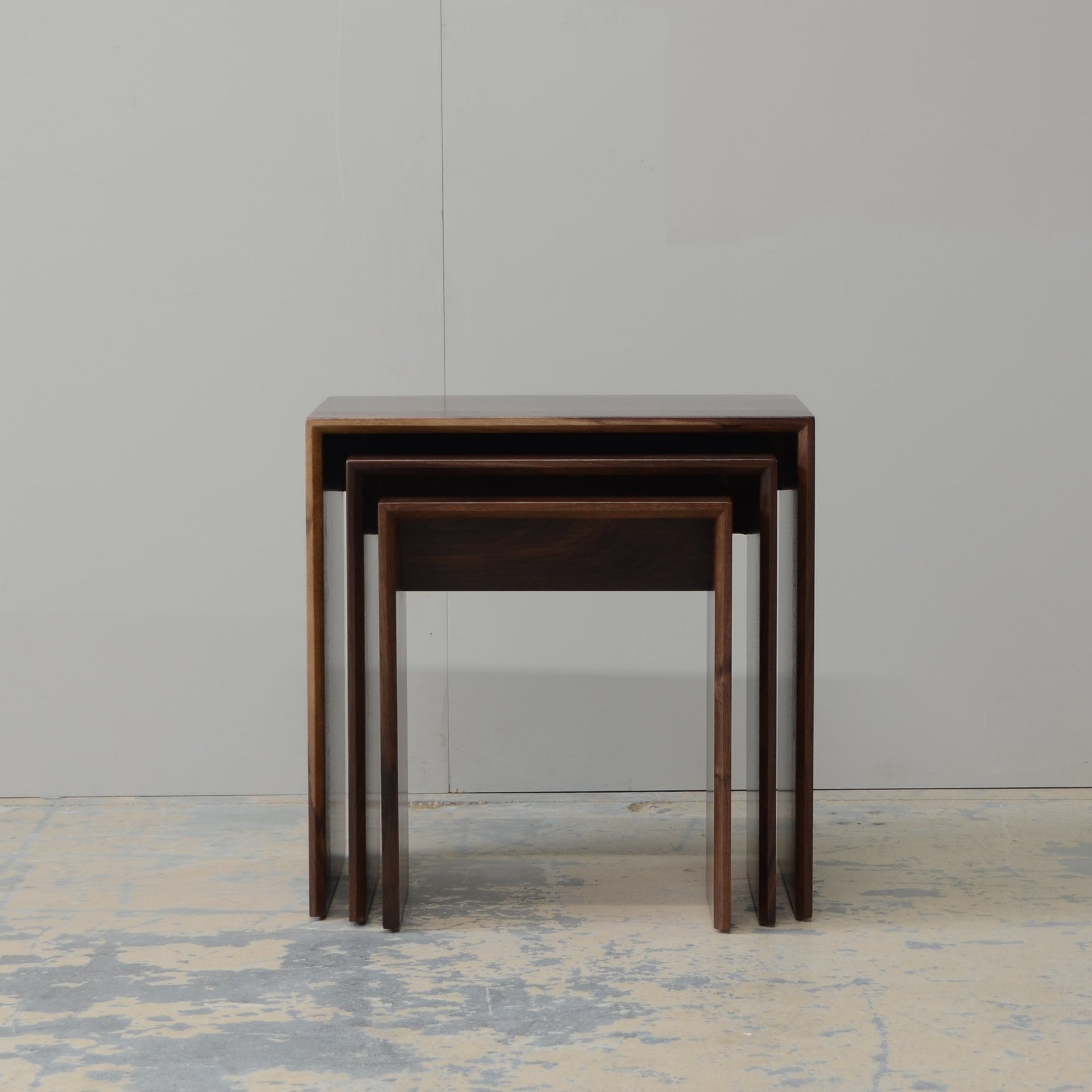 Clarkson Waterfall Nesting Table Set - Walnut