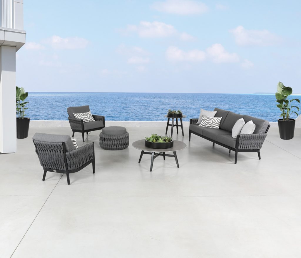Trellis ottoman