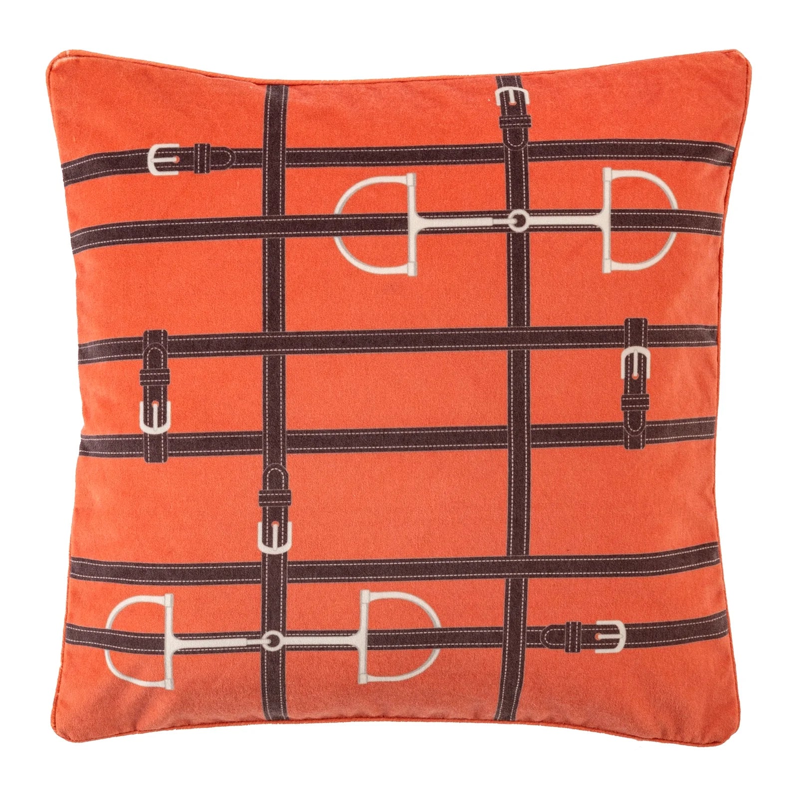 In Stock Velvet Pillow: Orange Dee